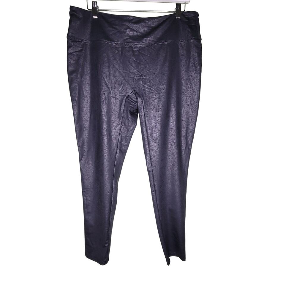 All Worthy Leggings XL Black Faux Leather Pull On Casual Pants Grunge Biker